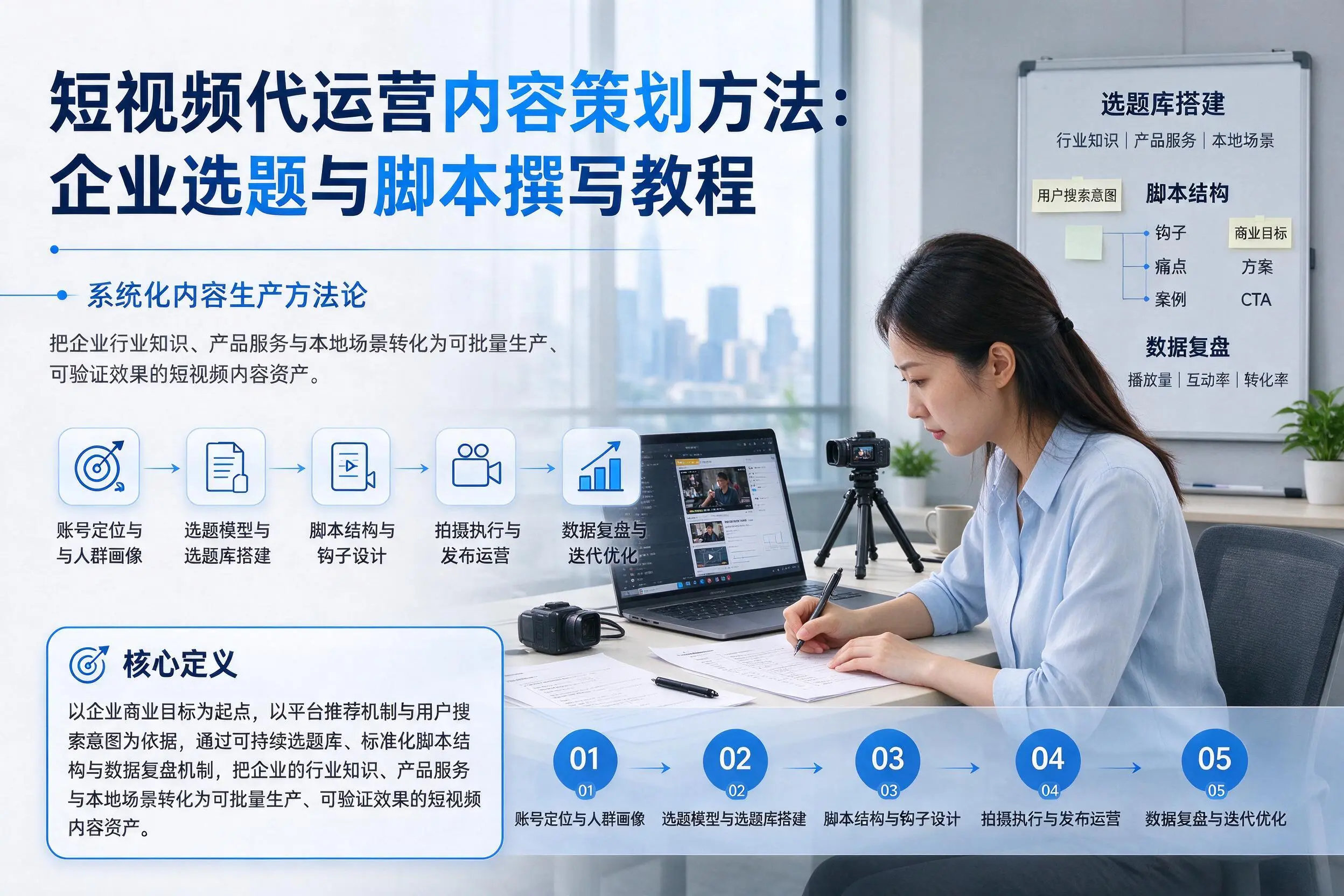 短视频代运营内容策划方法:天门企业选题与脚本撰写教程