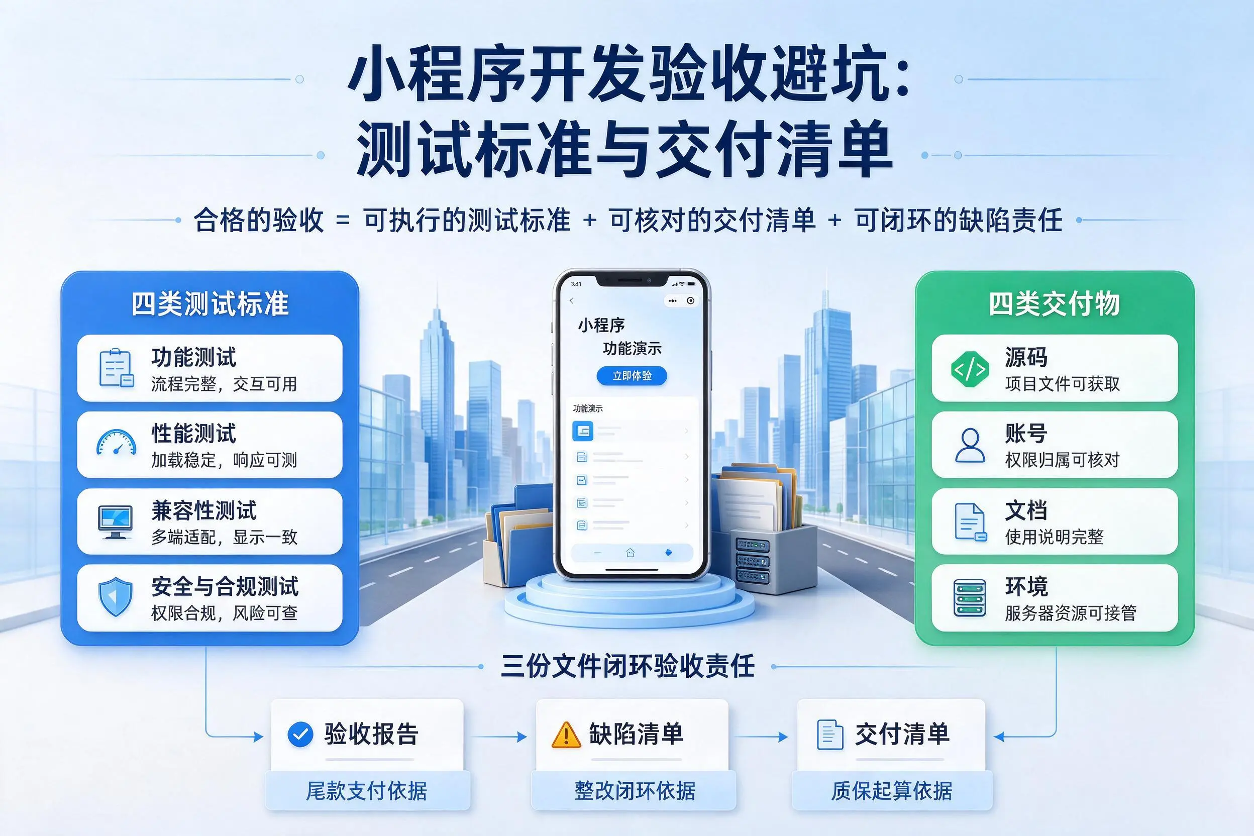 天门小程序开发验收避坑:测试标准与交付清单