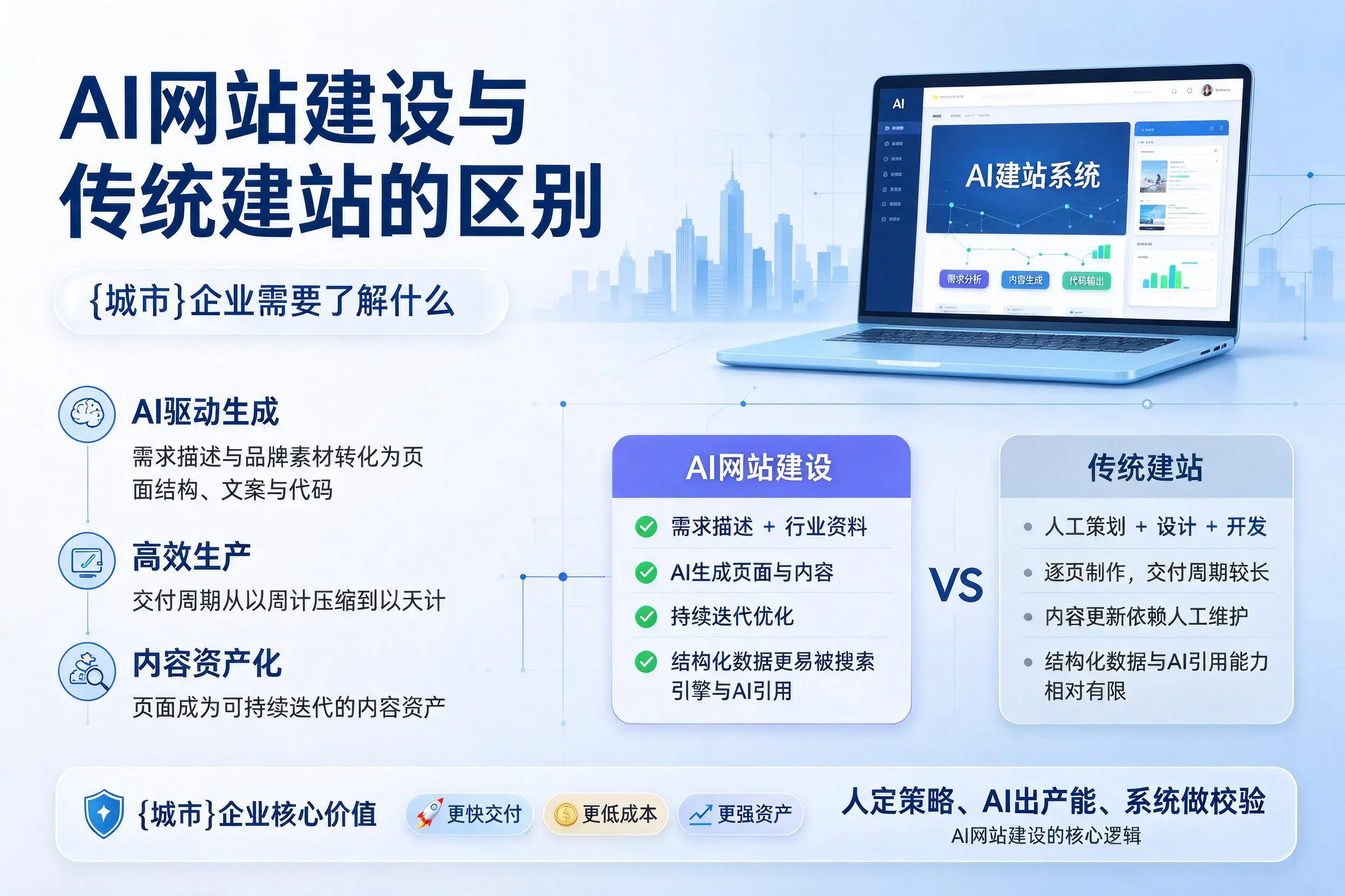 AI网站建设与传统建站的区别，天门企业需要了解什么