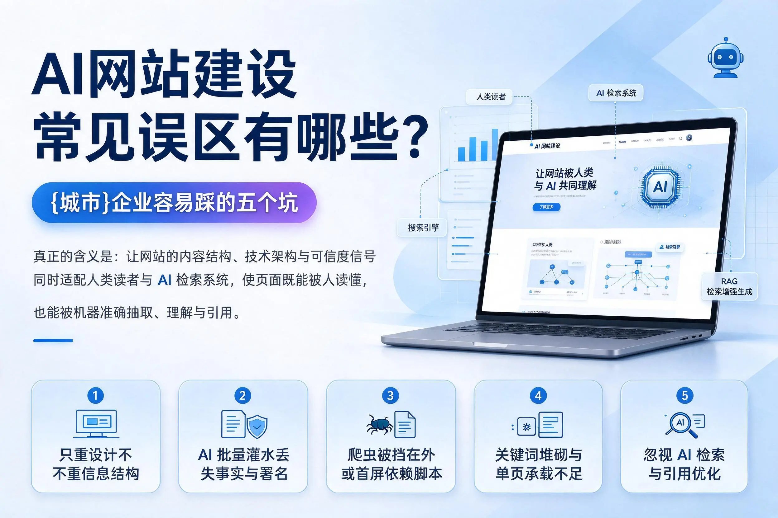 AI网站建设常见误区有哪些?天门企业容易踩的五个坑