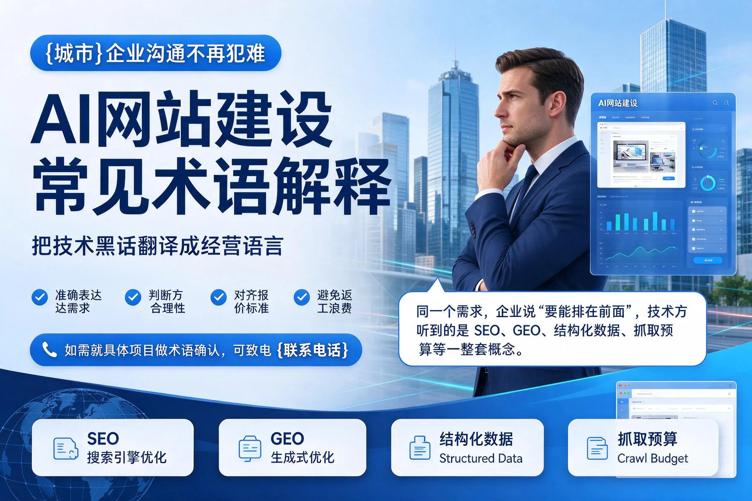 AI网站建设常见术语解释,天门企业沟通不再犯难