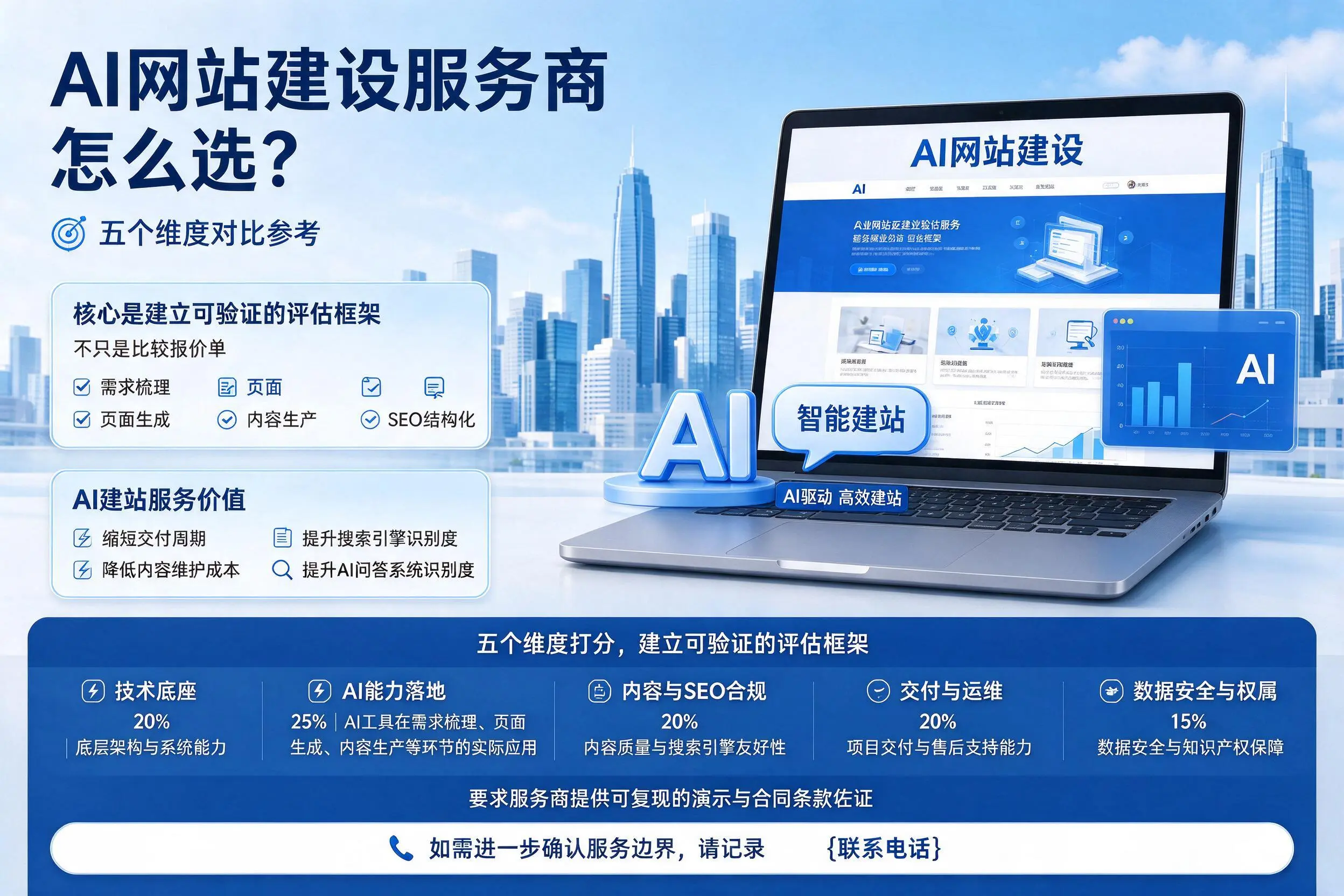 天门AI网站建设服务商怎么选?五个维度对比参考