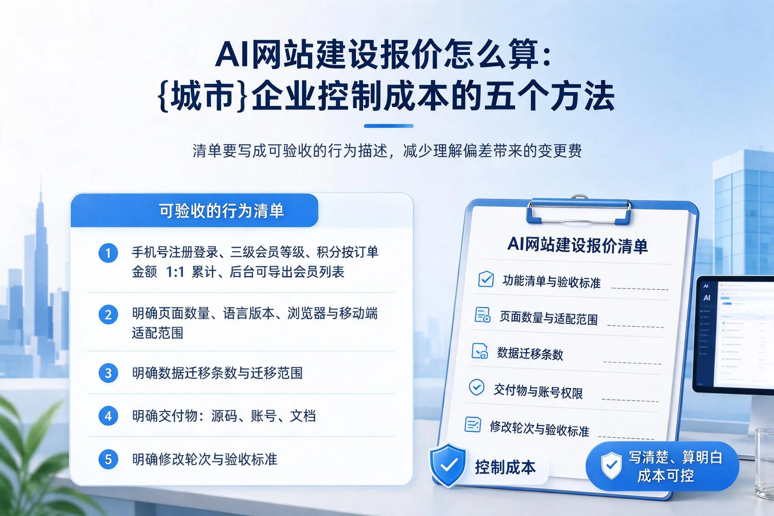 AI网站建设报价怎么算：天门企业控制成本的五个方法